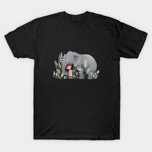 Cute Elephant Animal Loving Cuddle Embrace Children Kid Tenderness T-Shirt